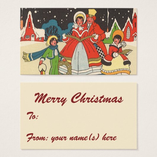 家族で歌う音楽キャロル、ヴィンテージクリスマス (正面&裏面)