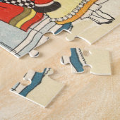 家族で歌う音楽キャロル、ヴィンテージクリスマス ジグソーパズル (側面)