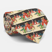 家族で歌う音楽キャロル、ヴィンテージクリスマス ネクタイ (ロール)