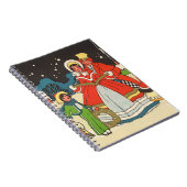 家族で歌う音楽キャロル、ヴィンテージクリスマス ノートブック (右側)