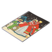 家族で歌う音楽キャロル、ヴィンテージクリスマス ノートブック (左側)