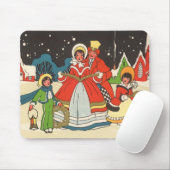 家族で歌う音楽キャロル、ヴィンテージクリスマス マウスパッド (マウス)