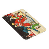 家族で歌う音楽キャロル、ヴィンテージクリスマス マグネット (右側)