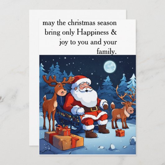 「家族で満ちた賛美クリスマス」 シーズンカード (正面/裏面)