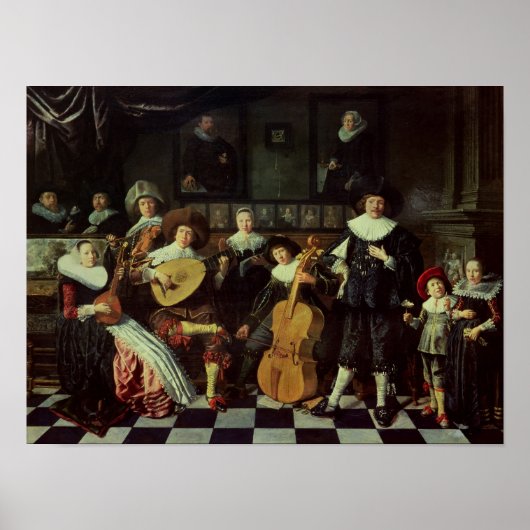 家族で音楽を作る ポスター (正面)