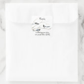 家族とき2人の愛の秋引用文マグパイ スクエアシール (バッグ)