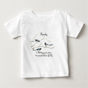 家族とき2人の愛の秋引用文マグパイ ベビーTシャツ