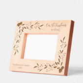 家族としての最初のクリスマスパーソナライズされた レーザー彫刻フレーム (左)