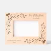 家族としての最初のクリスマスパーソナライズされた レーザー彫刻フレーム (正面)