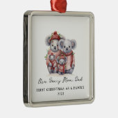家族としての養子縁組初めてのクリスマスコアラ メタルオーナメント (右)
