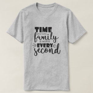 家族との共同作業に費やした時間 – 家族懇親会 Tシャツ