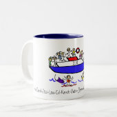 家族との巡航 ツートーンマグカップ (正面左)