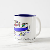 家族との巡航 ツートーンマグカップ (正面右)