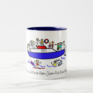 家族との巡航 ツートーンマグカップ