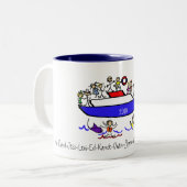 家族との巡航 ツートーンマグカップ (正面左)