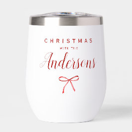 家族とクリスマス – 赤いリボン