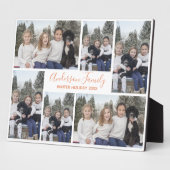 家族とペットのスナップショット白いバラの金ゴールド フォトプラーク (側面)