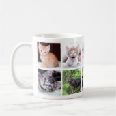 家族とペットの写真コラージュ コーヒーマグカップ (左)