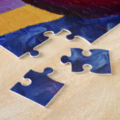 家族とモダンポートレート絵画の芸術 ジグソーパズル (側面)