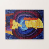 家族とモダンポートレート絵画の芸術 ジグソーパズル (横)