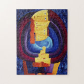 家族とモダンポートレート絵画の芸術 ジグソーパズル (縦)