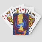 家族とモダンポートレート絵画の芸術 トランプ (裏面)