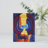 家族とモダンポートレート絵画の芸術 ポストカード (スタンド正面)