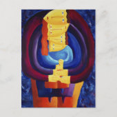 家族とモダンポートレート絵画の芸術 ポストカード (正面)