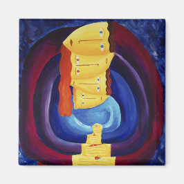 家族とモダンポートレート絵画の芸術 マグネット