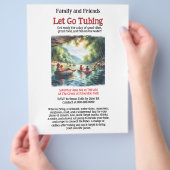 家族と一緒にチュービングしよう チラシ (手)