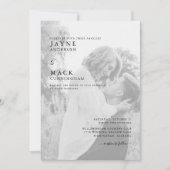 家族と一緒にミュートした写真結婚 招待状 (正面)