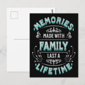 家族と一緒に作った思い出は一生のものになる ポストカード (正面/裏面)