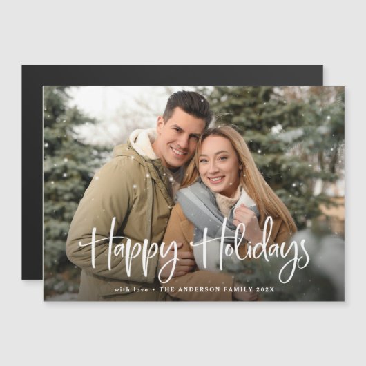 家族と一緒に楽しい休暇を過ごすグリーティング (正面/裏面)