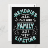 家族と作った思い出は一生のものになる ポストカード (正面/裏面)