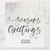 家族と友人にクリスマスの祝いを贈る ワインラベル (シングルラベル)