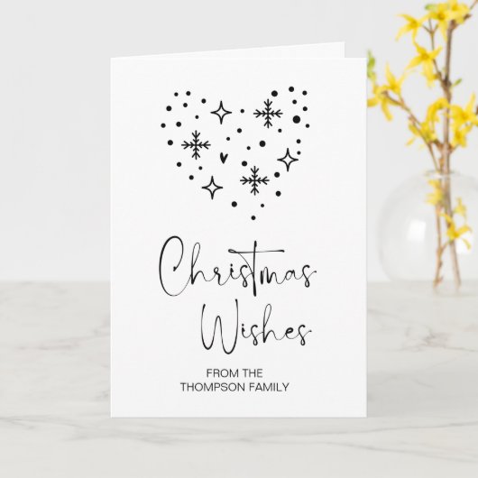 家族と友人のためにクリスマスを祝う カード (黄色い花)