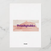 家族と友人のためのお祭りシーズンの祝福 箔シーズンカード (裏面)