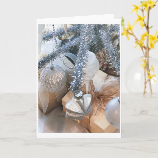 **家族と友人のための時間**クリスマス カード (黄色い花)