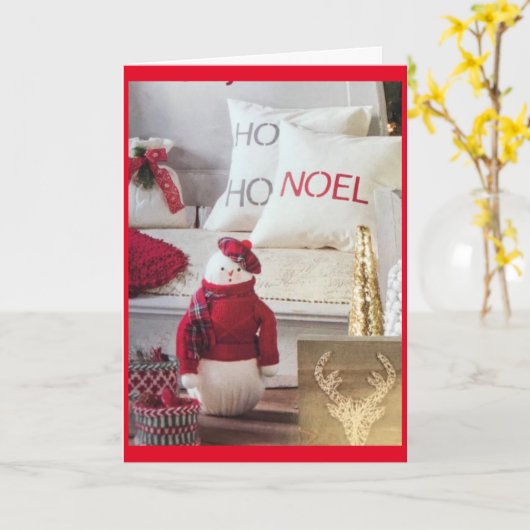 ****家族と友人のクリスマスウィッシュのための時間*** カード (黄色い花)