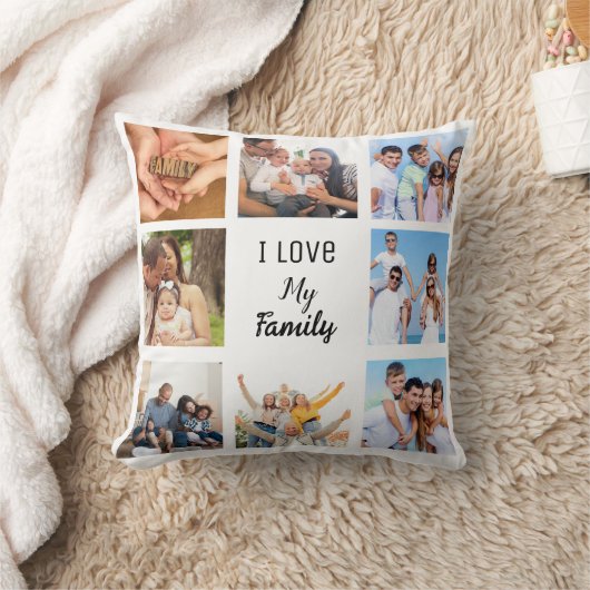 家族と友人のコラージュ写真 クッション (ブランケット)