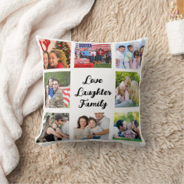 家族と友人のコラージュ写真 クッション