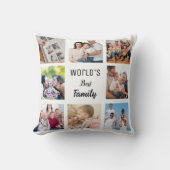 家族と友人のコラージュ写真 クッション (正面)