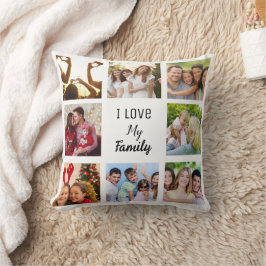 家族と友人のコラージュ写真 クッション