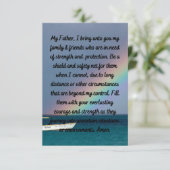 家族と友人のフラットグリーティングカードの祈りの言葉 カード (スタンド正面)