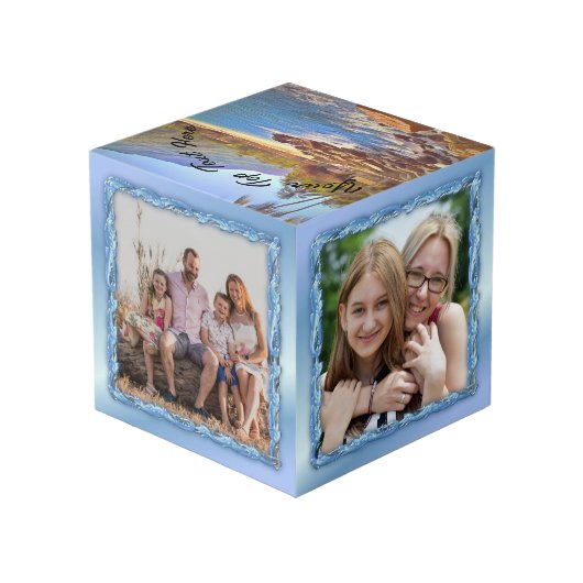 家族と友人の写真ヤエラビーチ761 フォトキューブ (裏面アングル)