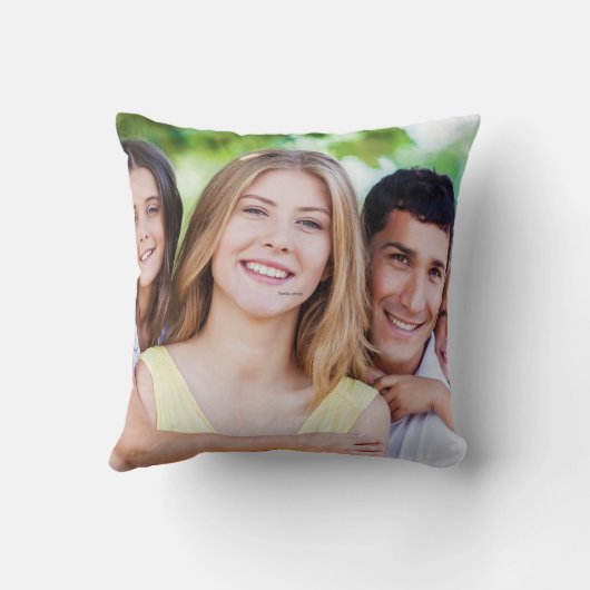 家族と友人の写真 クッション (裏面)
