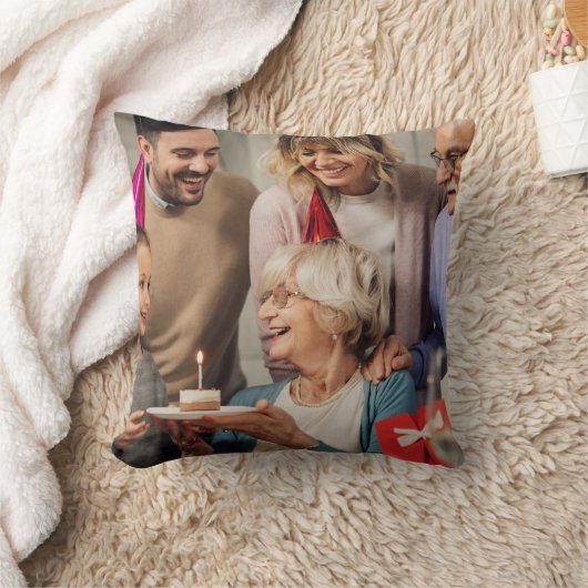 家族と友人の写真 クッション (ブランケット)