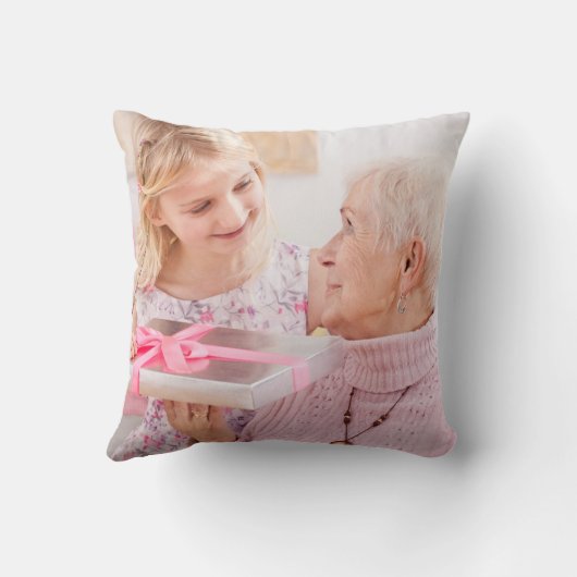 家族と友人の写真 クッション (裏面)