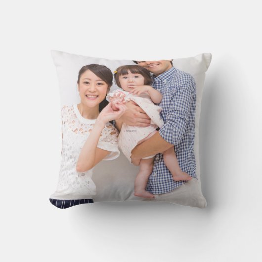 家族と友人の写真 クッション (正面)