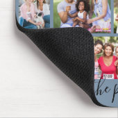 家族と友人の引用文12フォトコラージブルー マウスパッド (コーナー)